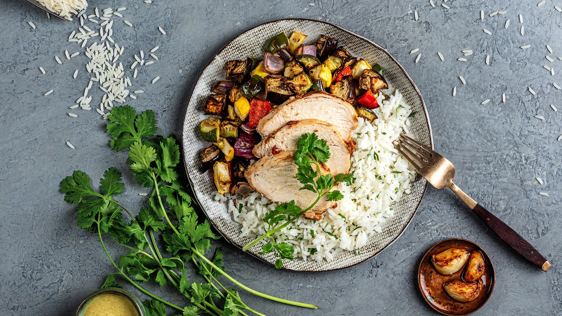 curry chicken and vegetable on plate