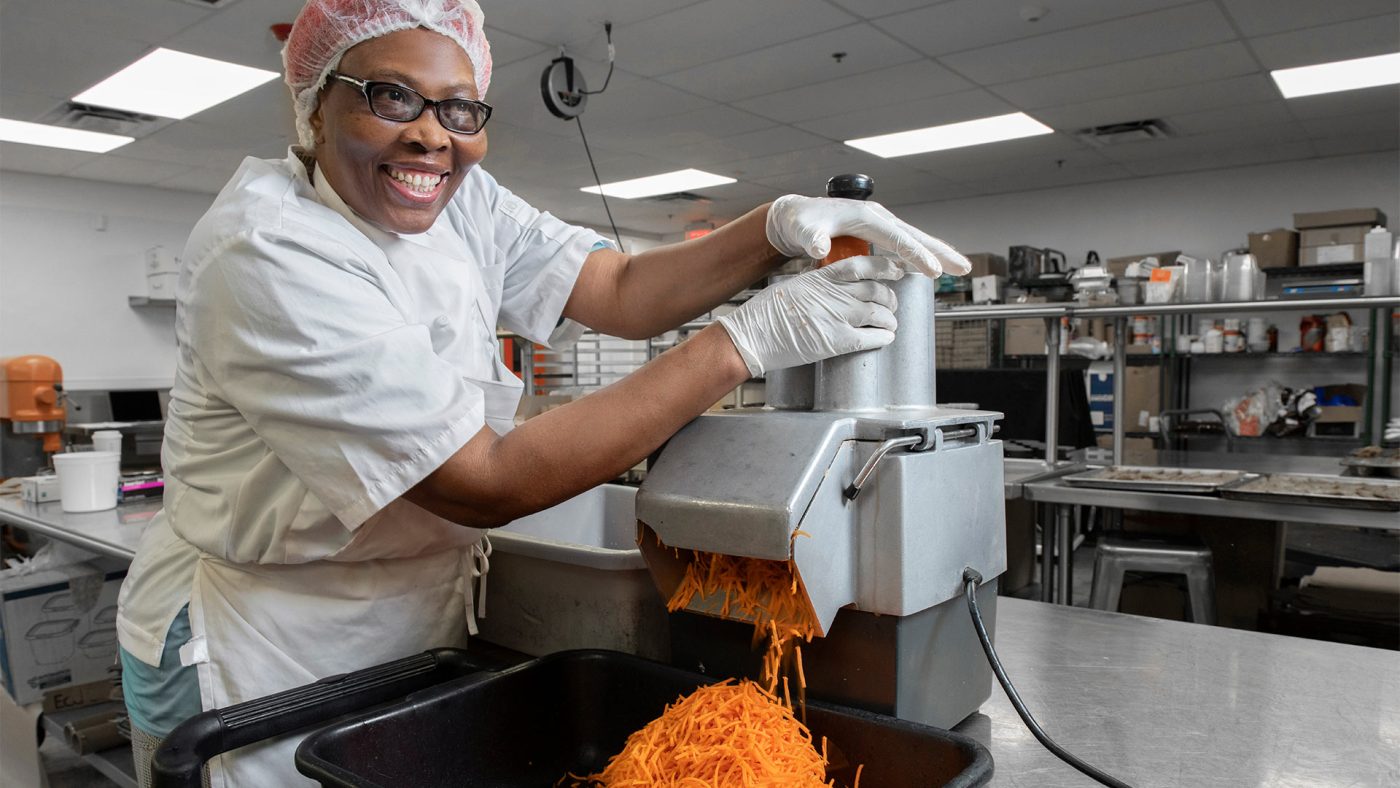 icebox pantry employee preparing food